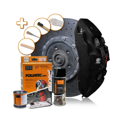 Foliatec Bremssattellack schwarz matt midnight black 2176 7-tlg hitzebest&auml;ndig