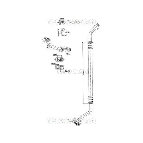 TRISCAN Hochdruck-/Niederdruckleitung, Klimaanlage 9010 23003
