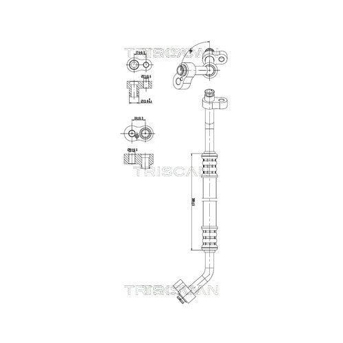 TRISCAN Hochdruck-/Niederdruckleitung, Klimaanlage 9010 23004