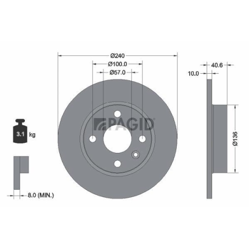 PAGID Bremsscheibe 50359NC
