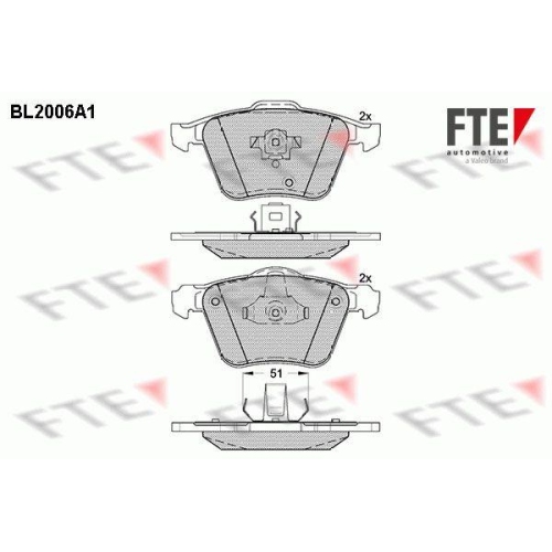 FTE Bremsbelagsatz, Scheibenbremse 9010591