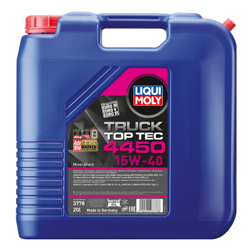Liqui Moly Motoren&ouml;l Top Tec Truck LKW 4450 15W-40 20 Liter Kanister 37778