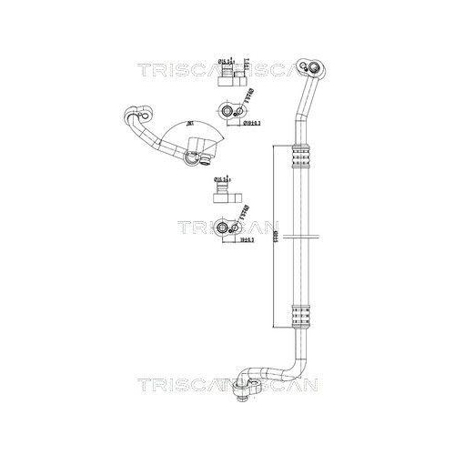 TRISCAN Hochdruck-/Niederdruckleitung, Klimaanlage 9010 29098