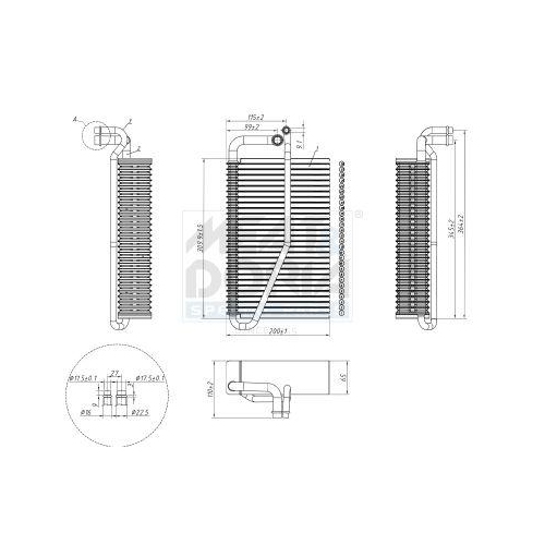 MEAT & DORIA Verdampfer, Klimaanlage 997044