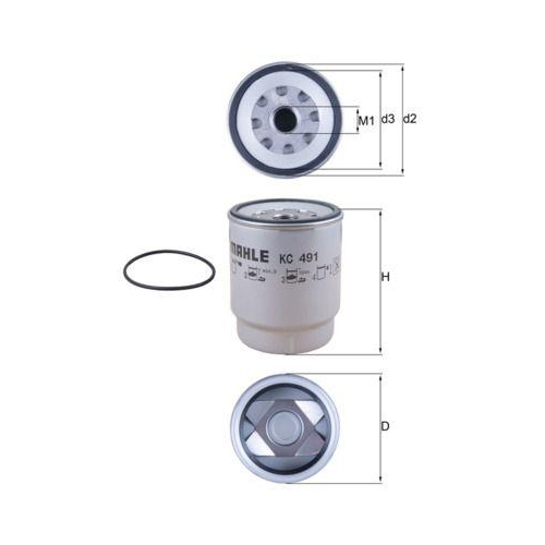MAHLE Kraftstofffilter KC 491D