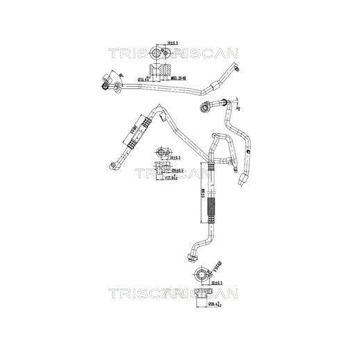 TRISCAN Hochdruck-/Niederdruckleitung, Klimaanlage 9010 29064