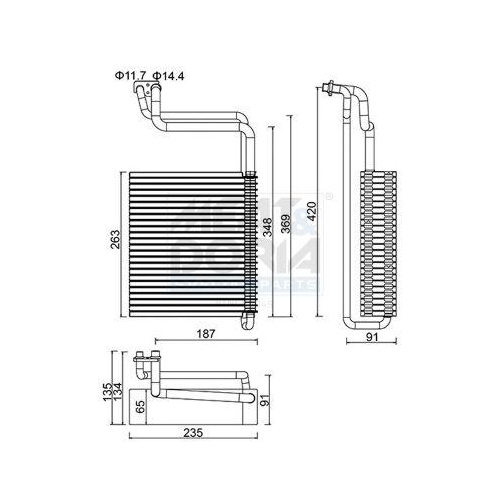 MEAT & DORIA Verdampfer, Klimaanlage 997045