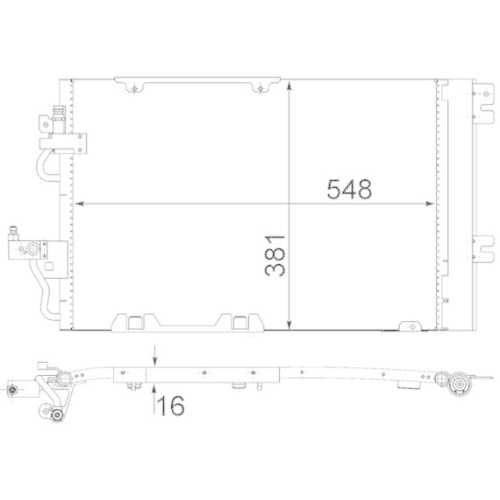MAHLE Kondensator, Klimaanlage BEHR AC 378 000S