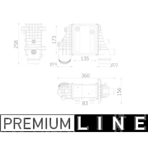MAHLE Ladeluftkühler BEHR *** PREMIUM LINE *** CI 553 000P