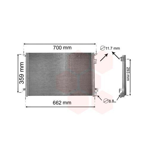 VAN WEZEL Kondensator, Klimaanlage 37005397