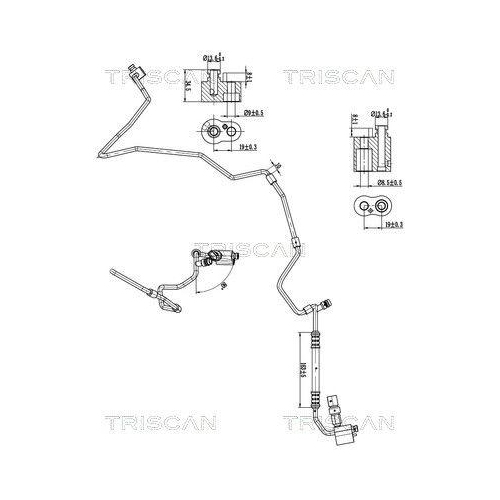 TRISCAN Hochdruck-/Niederdruckleitung, Klimaanlage 9010 29084