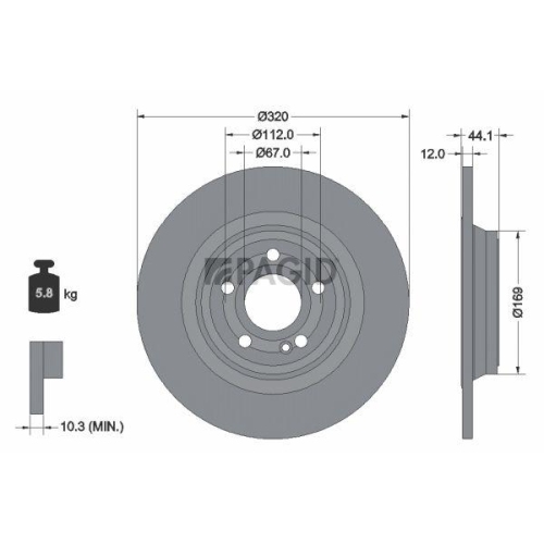 PAGID Bremsscheibe 56243NC