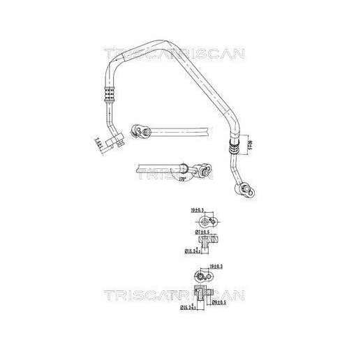 TRISCAN Hochdruck-/Niederdruckleitung, Klimaanlage 9010 29072