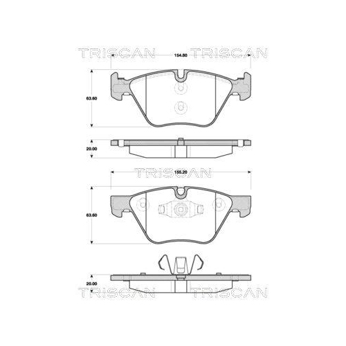 TRISCAN Bremsbelagsatz, Scheibenbremse 8110 11029
