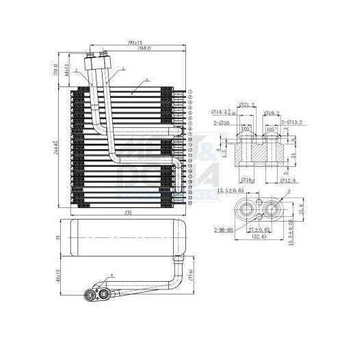 MEAT & DORIA Verdampfer, Klimaanlage 997049