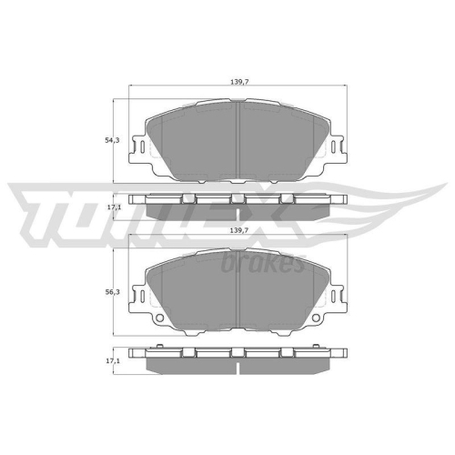 TOMEX Brakes Bremsbelagsatz, Scheibenbremse TX 60-71