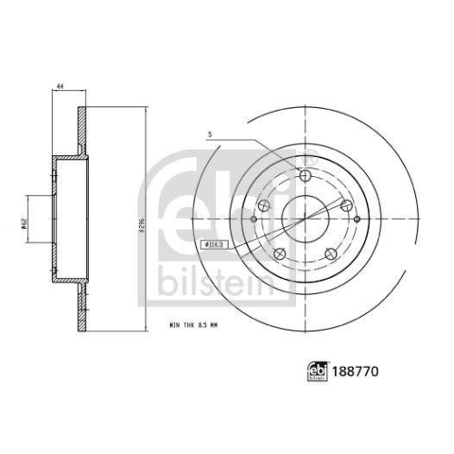 FEBI BILSTEIN Bremsscheibe 188770
