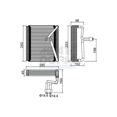 MEAT & DORIA Verdampfer, Klimaanlage 997050