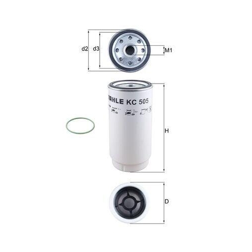 MAHLE Kraftstofffilter KC 505D