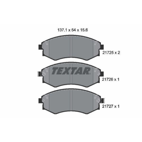 TEXTAR Bremsbelagsatz, Scheibenbremse 2172502