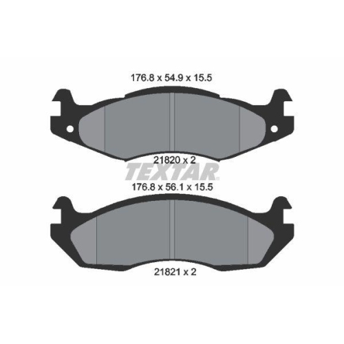TEXTAR Bremsbelagsatz, Scheibenbremse 2182001