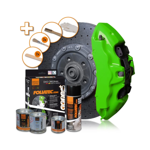 Foliatec Bremssattellack gr&uuml;n neon 2182 10-tlg hitzebest&auml;ndig inkl. Grundierung