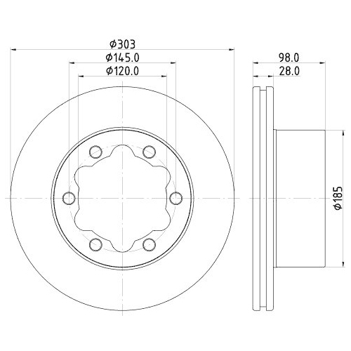 DON Bremsscheibe PCD22821