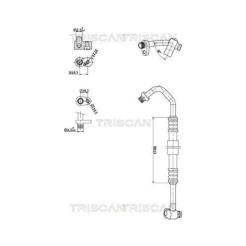 TRISCAN Hochdruck-/Niederdruckleitung, Klimaanlage 9010 11035