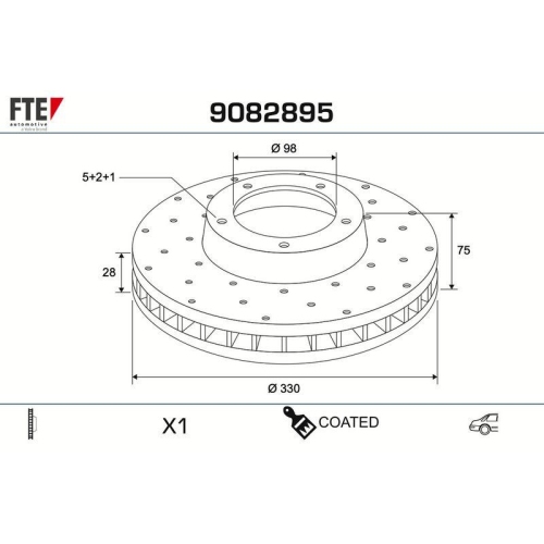 FTE Bremsscheibe COATED RANGE FTE 9082895