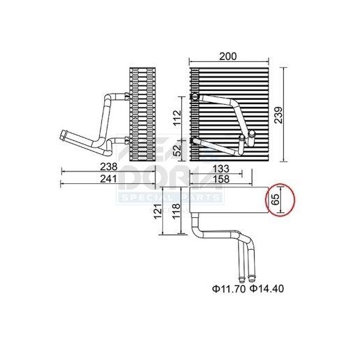 MEAT & DORIA Verdampfer, Klimaanlage 997052
