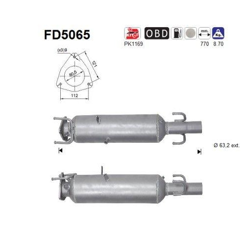 AS Ru&szlig;-/Partikelfilter, Abgasanlage FD5065