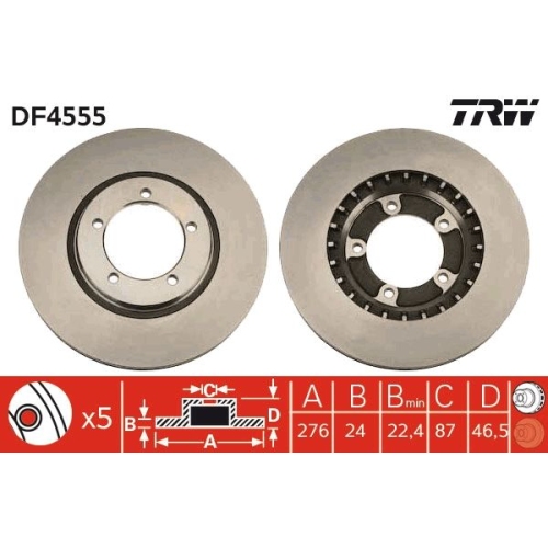 TRW Bremsscheibe DF4555
