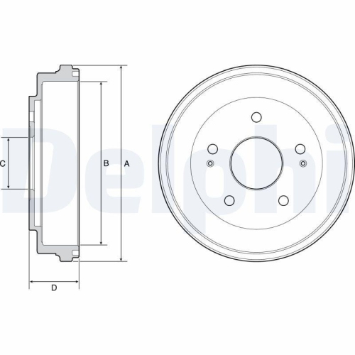 DELPHI Bremstrommel BF504