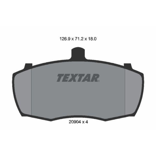 TEXTAR Bremsbelagsatz, Scheibenbremse 2090401