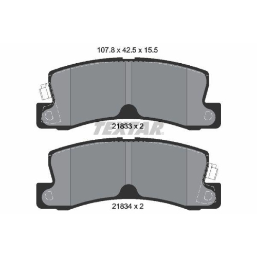 TEXTAR Bremsbelagsatz, Scheibenbremse 2183301