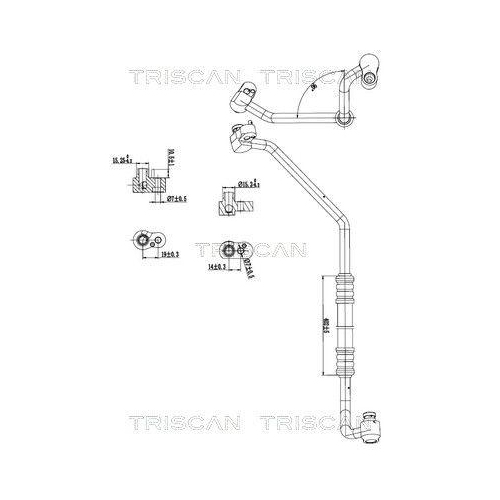 TRISCAN Hochdruck-/Niederdruckleitung, Klimaanlage 9010 11014