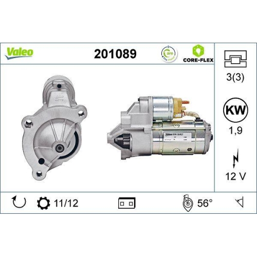 VALEO Starter VALEO CORE-FLEX 201089