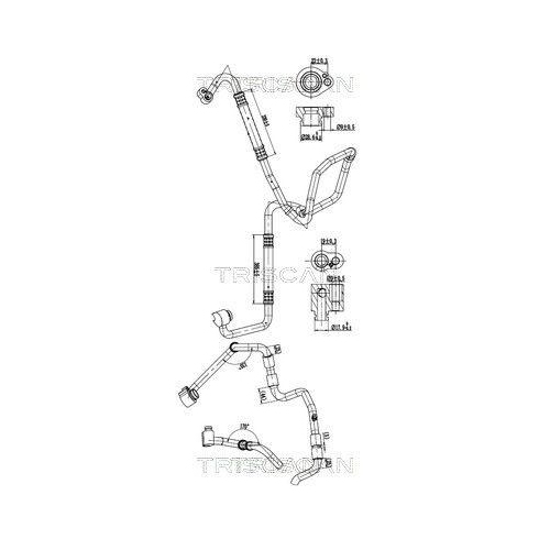 TRISCAN Hochdruck-/Niederdruckleitung, Klimaanlage 9010 29065