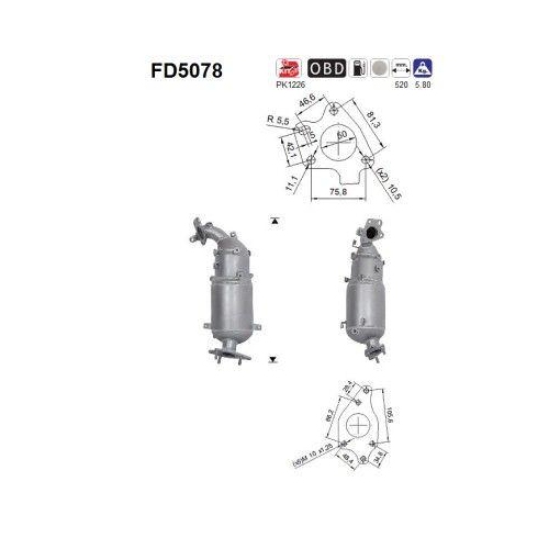 AS Ru&szlig;-/Partikelfilter, Abgasanlage FD5078