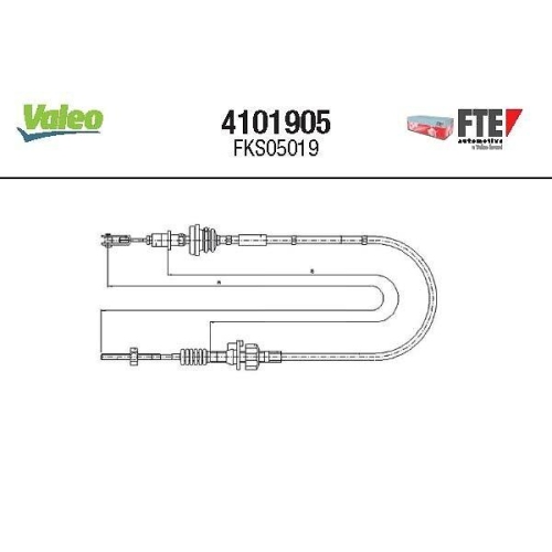 VALEO Seilzug, Kupplungsbet&auml;tigung FTE CLUTCH ACTUATION 4101905