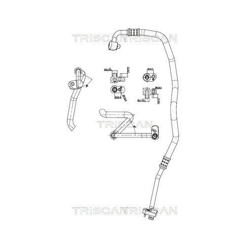 TRISCAN Hochdruck-/Niederdruckleitung, Klimaanlage 9010 11016