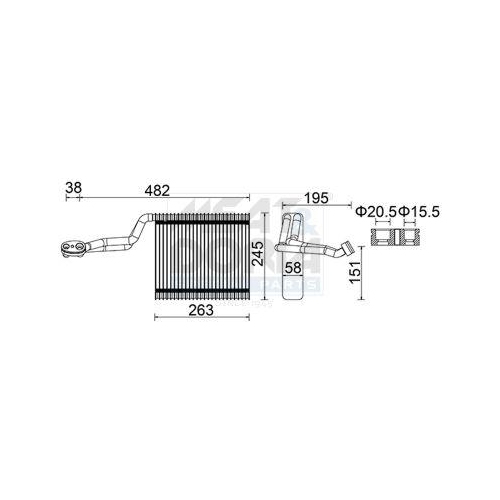 MEAT & DORIA Verdampfer, Klimaanlage 997060