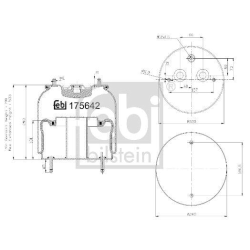 FEBI BILSTEIN Federbalg, Luftfederung 175642