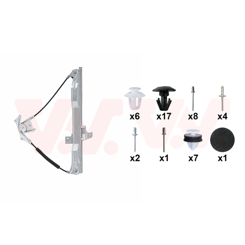 VAN WEZEL Fensterheber + Einbausatz, T&uuml;r 4060262+4060799