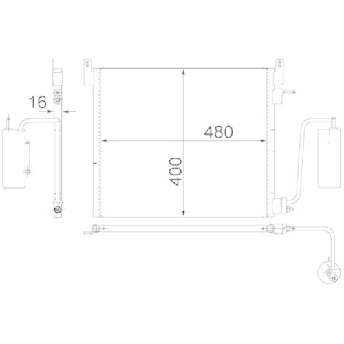 MAHLE Kondensator, Klimaanlage BEHR AC 408 000S