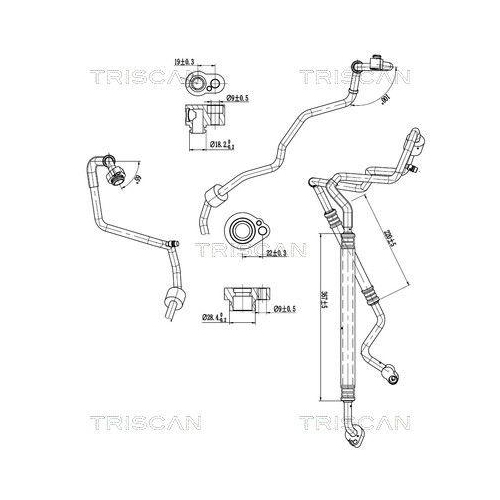 TRISCAN Hochdruck-/Niederdruckleitung, Klimaanlage 9010 29062