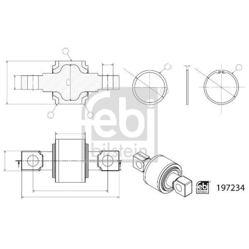 FEBI BILSTEIN Reparatursatz, F&uuml;hrungsstrebe 197234
