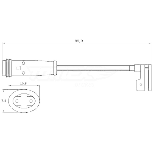 TOMEX Brakes Warnkontakt, Bremsbelagverschlei&szlig; TX 30-56