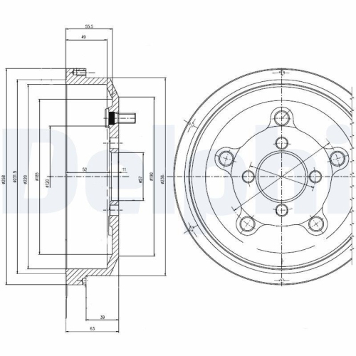 DELPHI Bremstrommel BF514