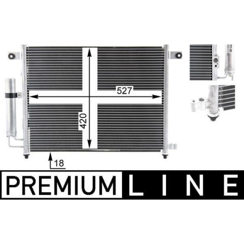 MAHLE Kondensator, Klimaanlage BEHR *** PREMIUM LINE *** AC 423 000P